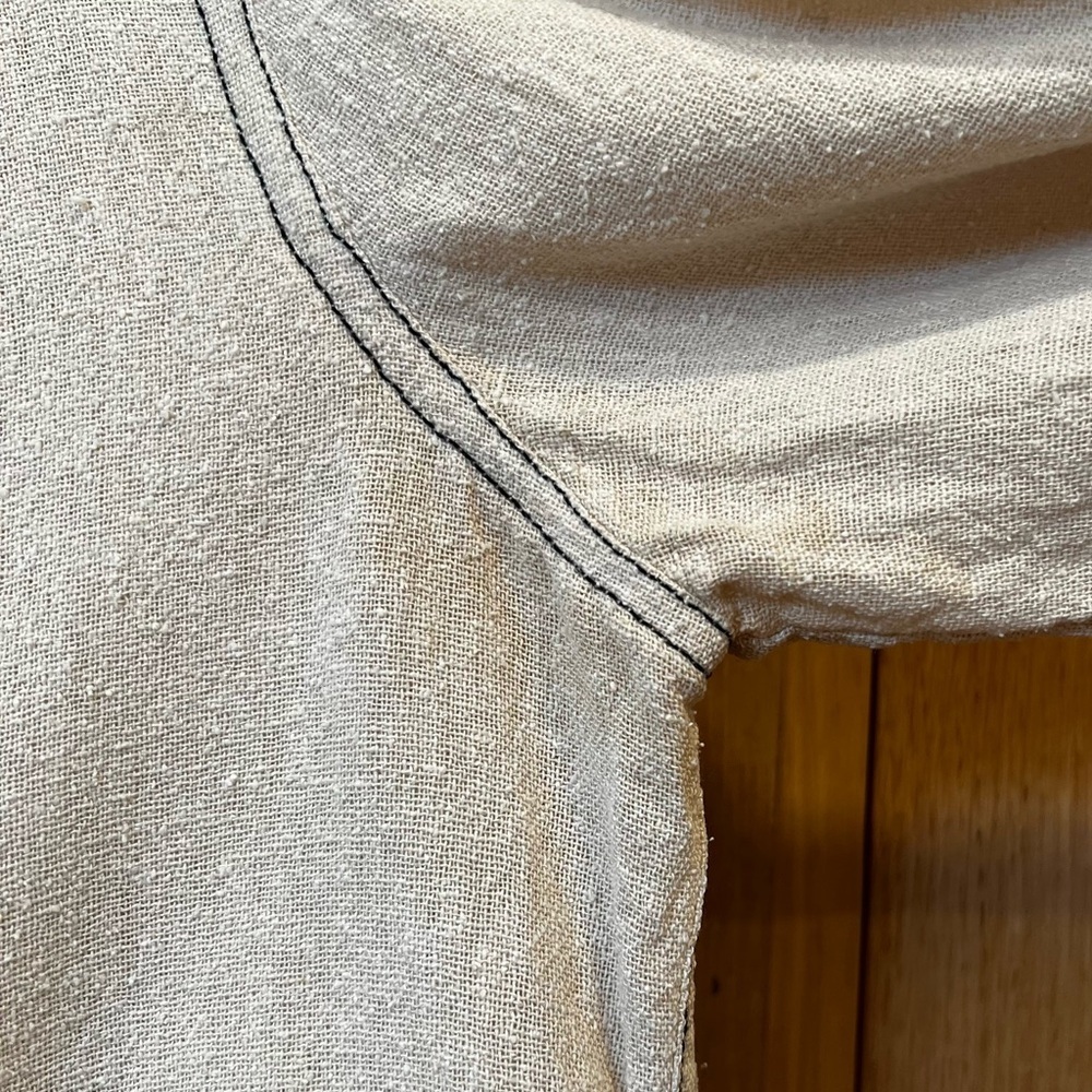 Isabel Marant Embroidered Boho Raw Silk Blouse Cream Size 42 Festival Western - Picture 4 of 8